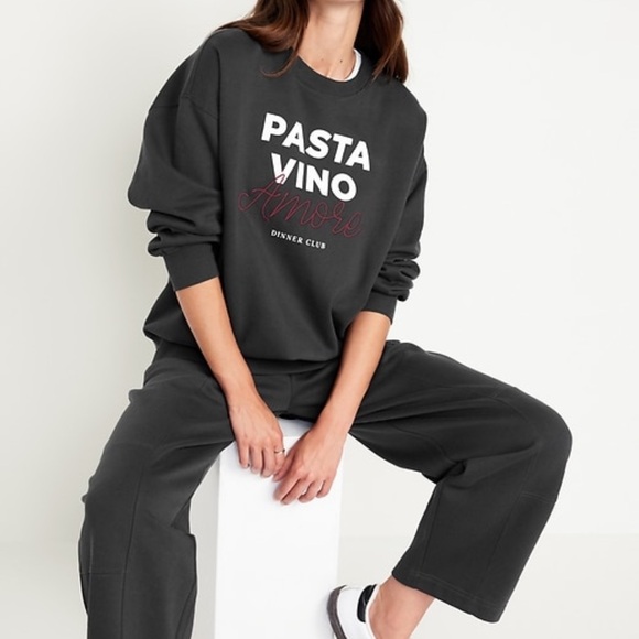 NWT OLD NAVY SoComfy Oversized Tunic Sweatshirt Color PANTHER - Picture 4 of 5